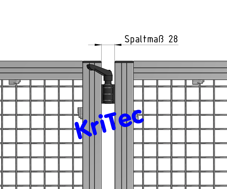 KriTec Scharnier 10 40 Zn mit Klemmhebel