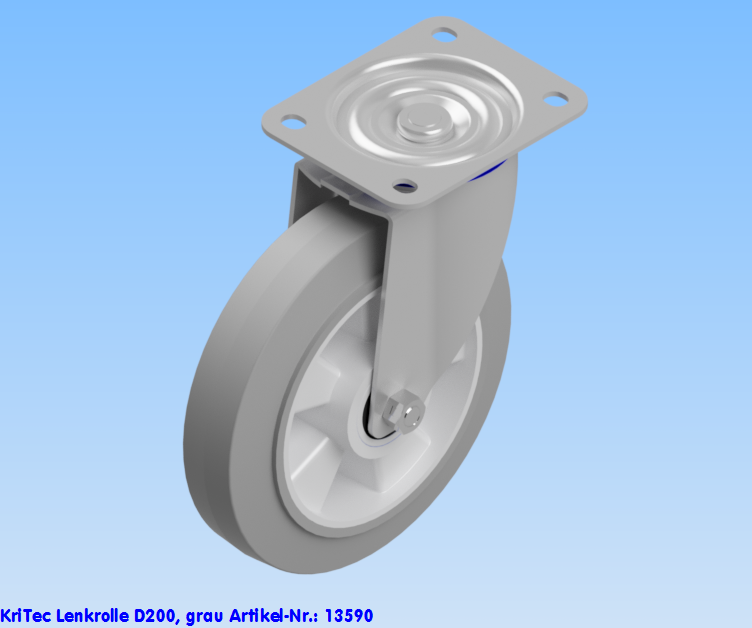 KriTec Lenkrolle D200 grau