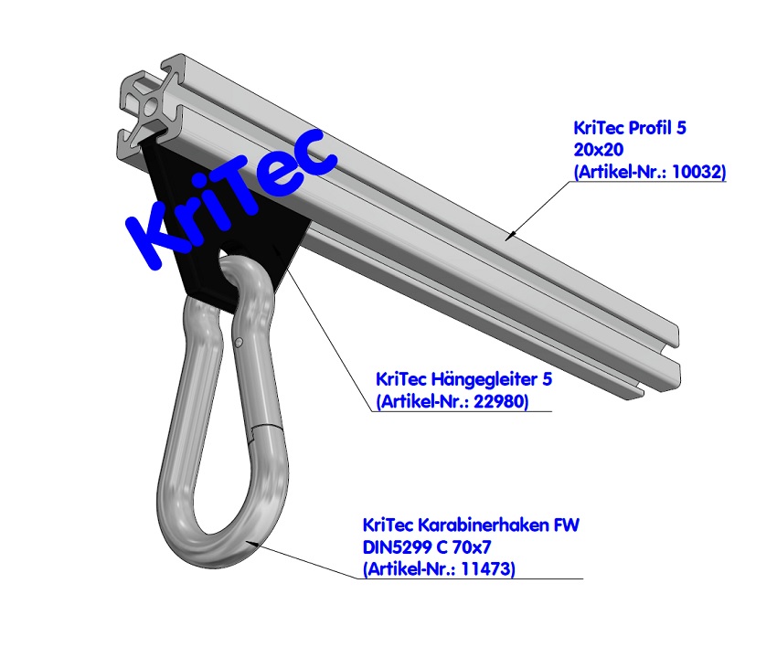 KriTec Karabinerhaken FW DIN 5299 C 70x7
