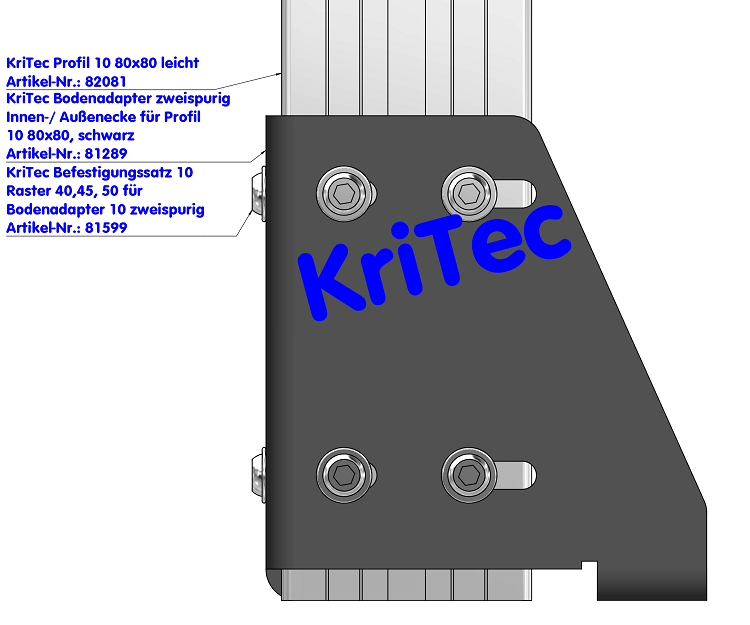 KriTec Profil 10 80x80 leicht