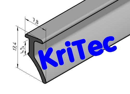 KriTec Dichtprofil 8 Raster 40, 4-6mm, grau
