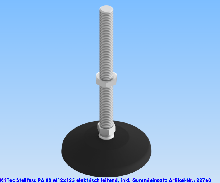 KriTec Stellfuß PA 80 M12x125 elektrisch leitend
