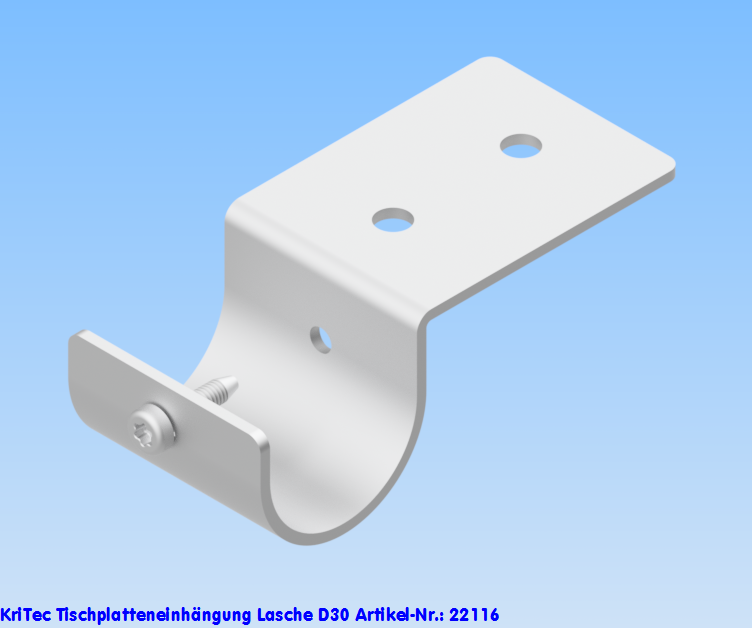KriTec Tischplatteneinhängung Lasche D30