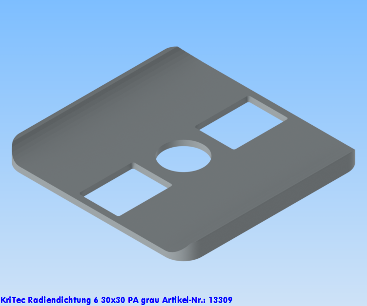 KriTec Radiendichtung 6 30x30 PA grau