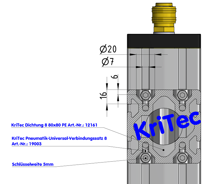 KriTec Pneumatik-Universal-Verbindungssatz 8