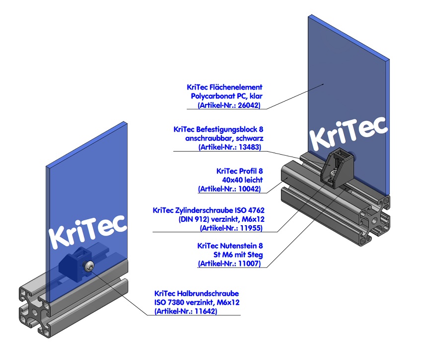 KriTec Profil 8 40x40 leicht