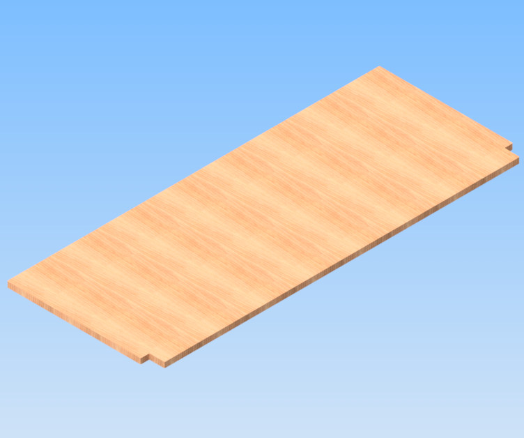 KriTec Standard-Tischplatte 2.000x800x30mm mit Ausklinkungen 81x46mm