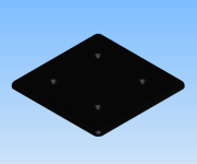 KriTec Abdeckkappe 8 PA 80x80 verschraubt inkl. Schrauben