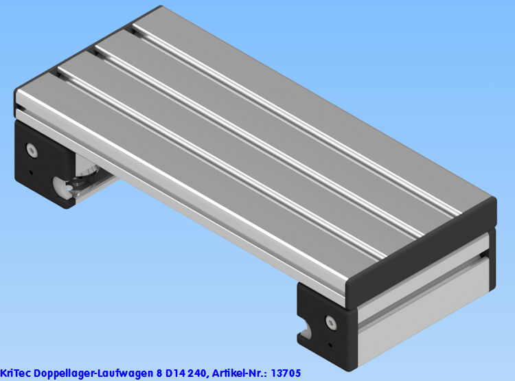 KriTec Doppellager-Laufwagen 8 D14 240