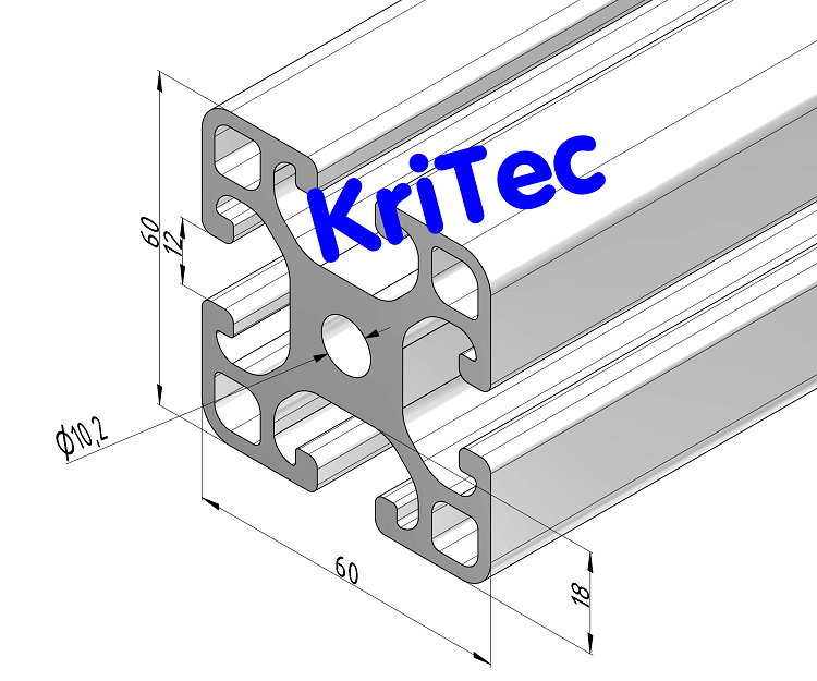 KriTec Profil 12 60x60 leicht