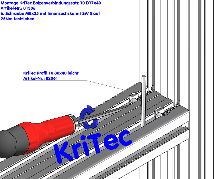 KriTec Bolzenverbindungssatz 10 D17x40