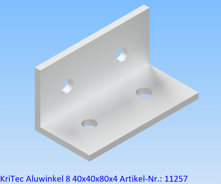 KriTec Aluminiumwinkel 8 40x40x80x4