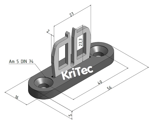 KriTec Befestigungswinkel inkl. Bef.-Satz für Sicherheitsschalter ZVRK