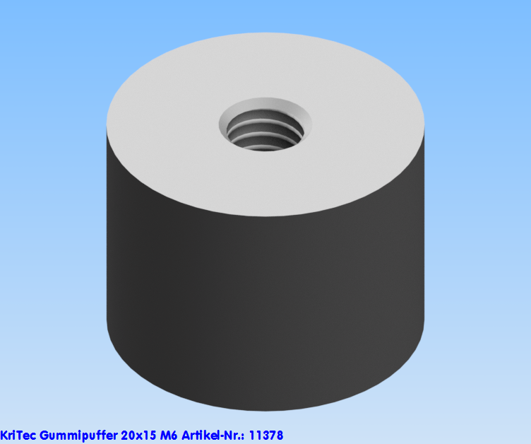 KriTec Gummipuffer Ø 20x15 M6