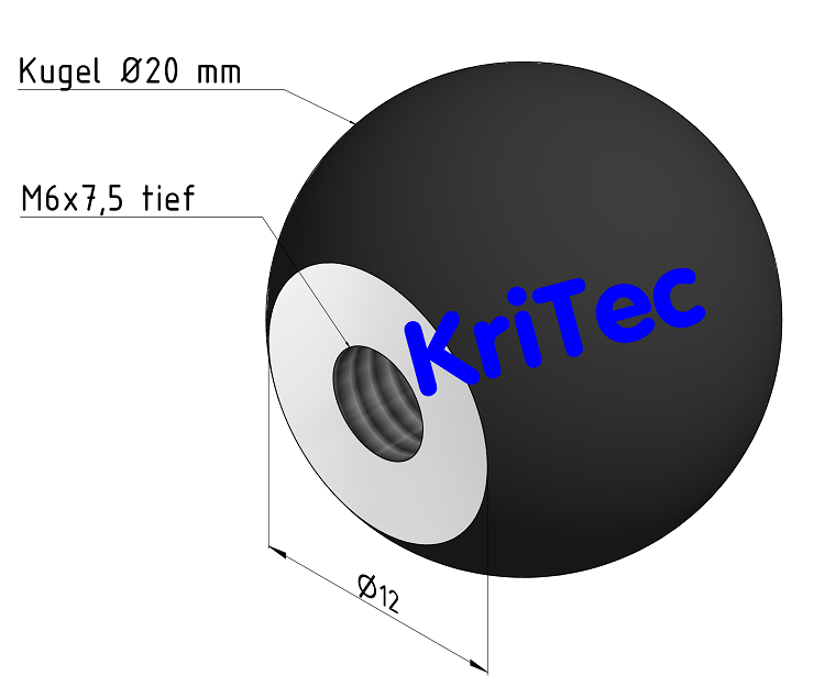 KriTec Kugelgriff Ø20 M6