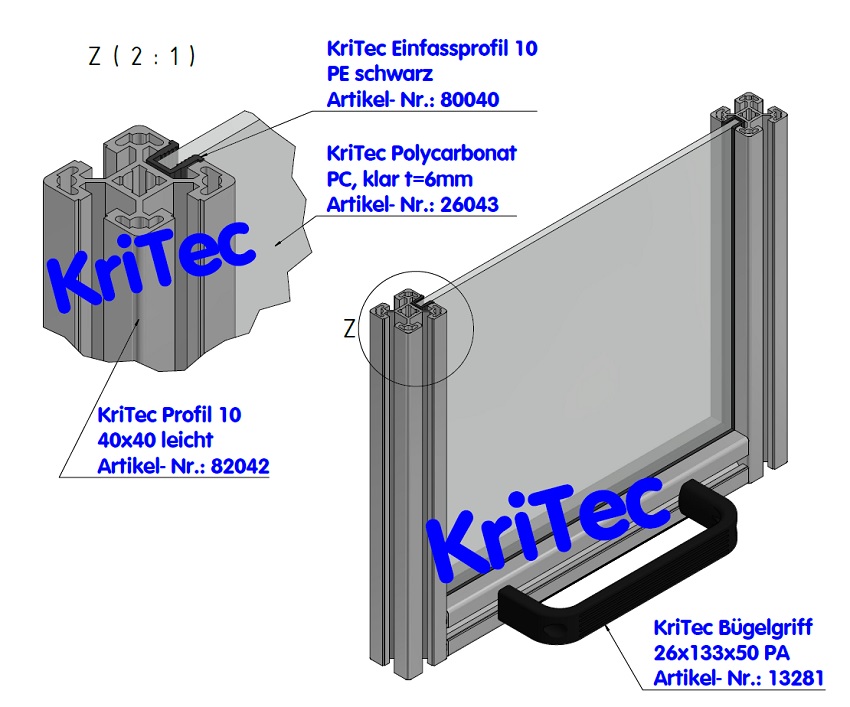 KriTec Bügelgriff 26x133x50 PA