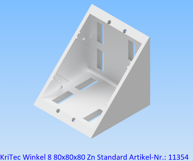 KriTec Winkel 8 80x80x80 Zn Standard