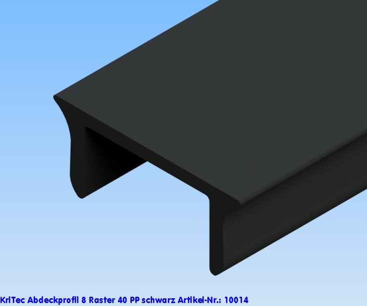 KriTec Abdeckprofil 8 Raster 40 PP schwarz