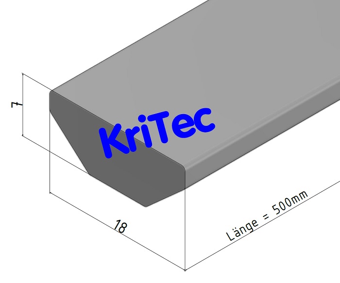 KriTec Profilstab 8 St schwer/ einschiebbar ohne Steg