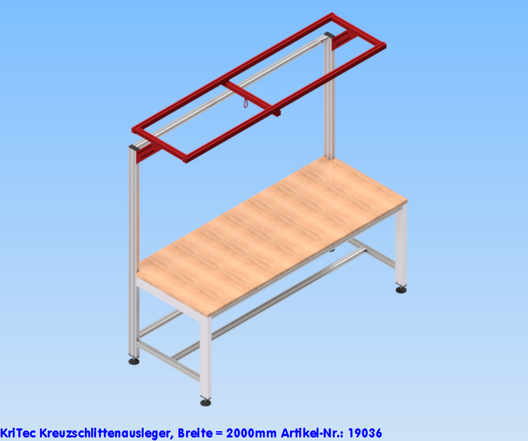 KriTec Kreuzschlittenausleger, Breite = 2000mm