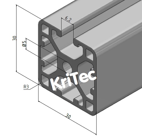 KriTec Profil 6 30x30 3N leicht