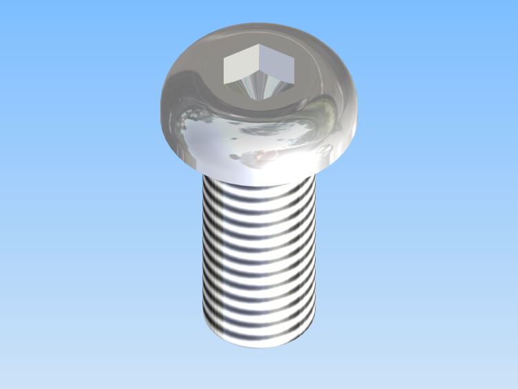 KriTec Halbrundschraube mit glattem Schaft M8x20 ähnl. ISO 7380, verzinkt