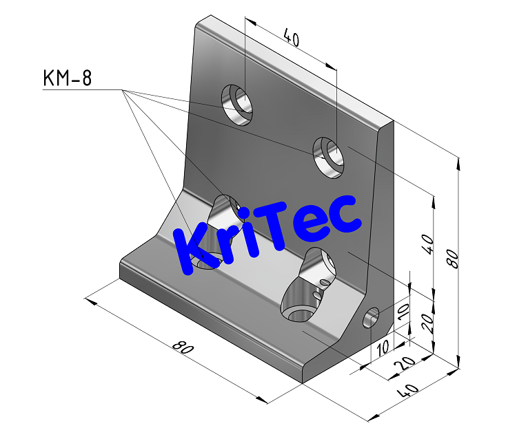 KriTec Winkel 10 80x40x80