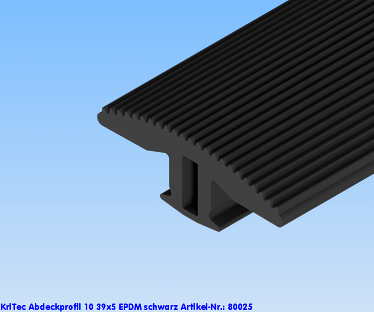 KriTec Abdeckprofil 10 39x5 EPDM schwarz