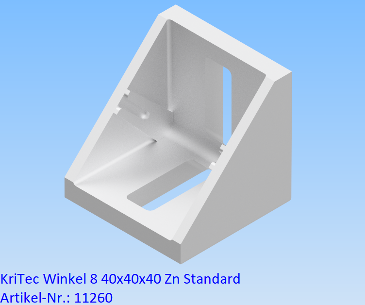KriTec Winkel 8 40x40x40 Zn Standard