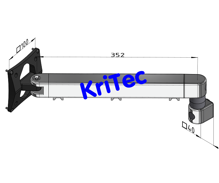 KriTec Monitorarm 8 Raster 40, 6 Nm