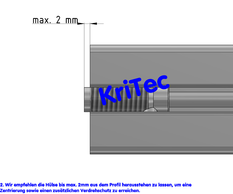 KriTec Automatik-Verbinder 10 Raster 40, 45, 50 außer für 10 45x45 leicht und 10 90x45 leicht