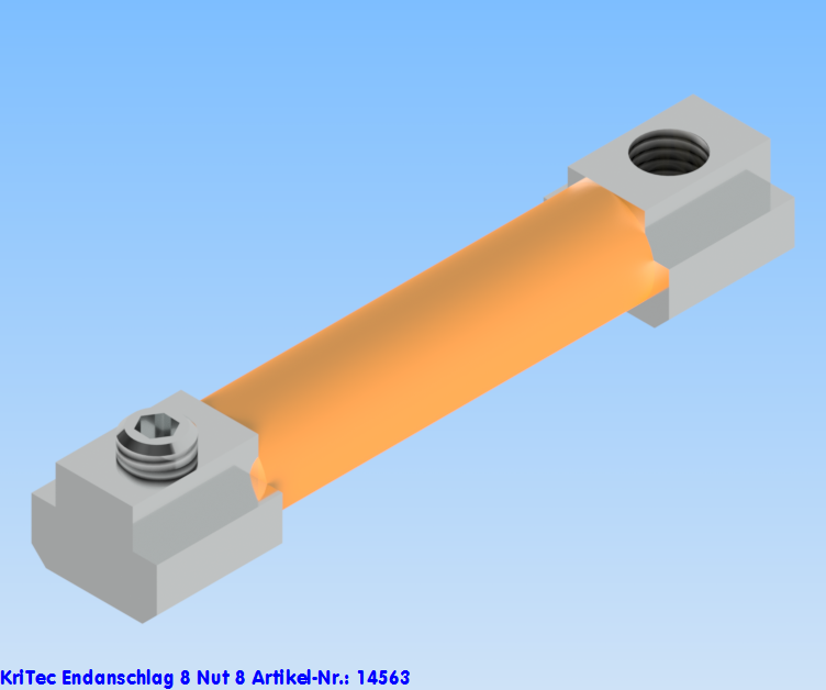 KriTec Endanschlag 8 Nut 8 Raster 40