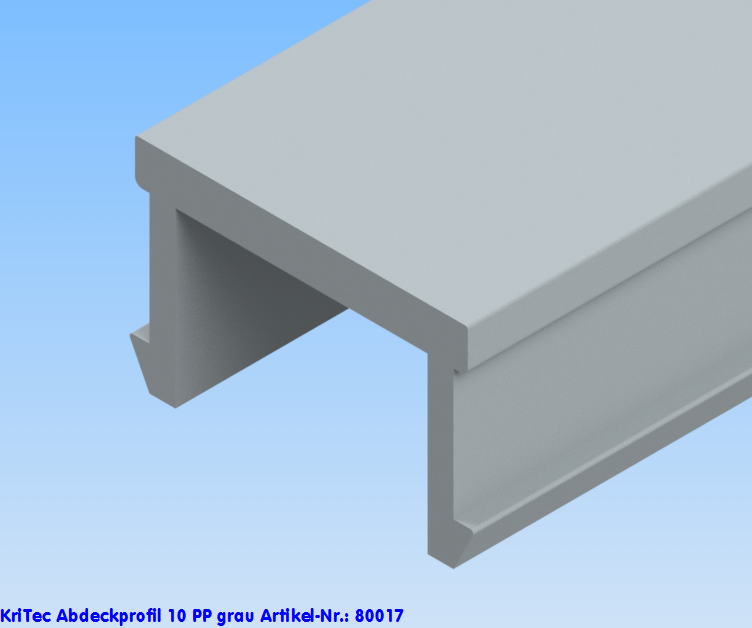 KriTec Abdeckprofil 10 PP grau