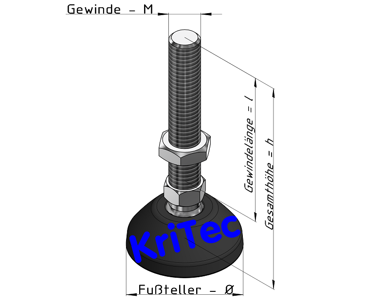 KriTec Stellfuß PA 45