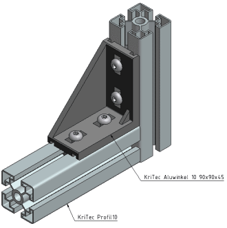KriTec Alu-Druckgusswinkel 10 90x90x45