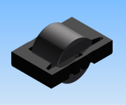 KriTec Rollenelement D28 mit Rolle R28, schwarz