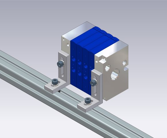 KriTec Befestigungswinkel 60x40x20 Zn, schwarz