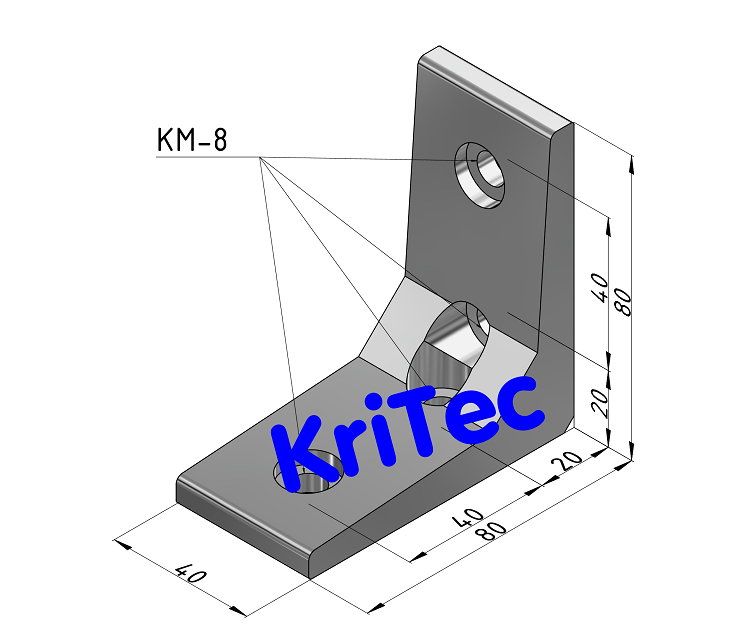 KriTec Winkel 10 80x80x40