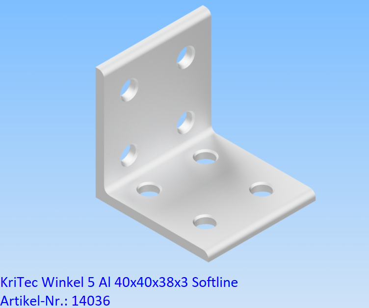 KriTec Winkel 5 Al 40x40x38x3 Softline
