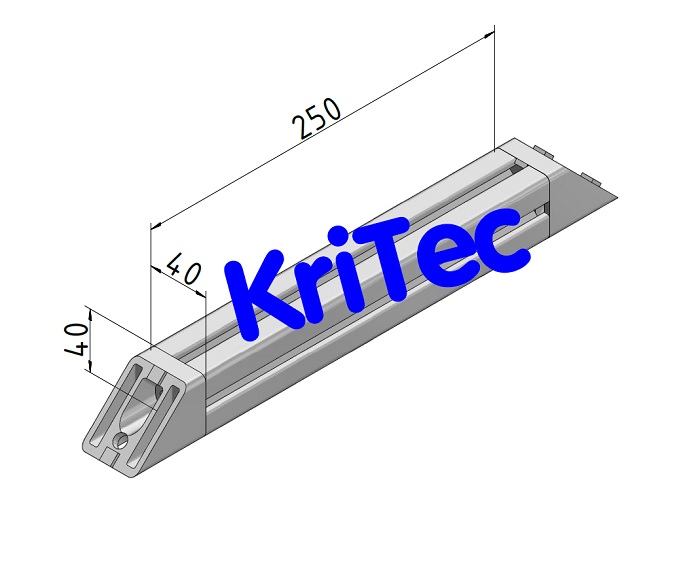 KriTec Diagonalstrebe 8 40x40-45° - 250mm