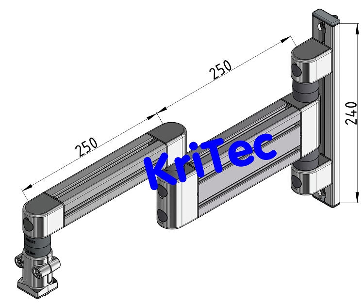 KriTec Doppelschwenkarm 8 80/ 40 500 schwer inkl. Höheneinstellung 8 290