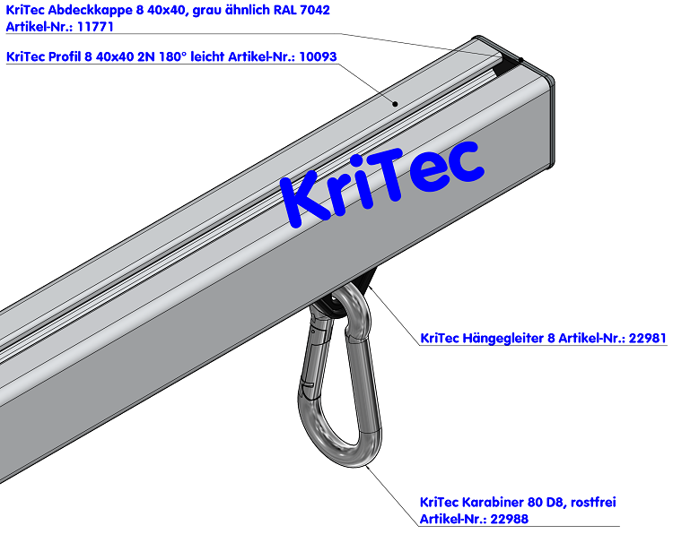 KriTec Karabinerhaken FW DIN 5299 C 70x7