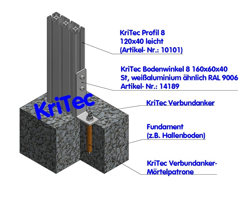 KriTec Profil 8 120x40 leicht