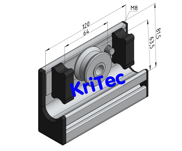 KriTec C-Schiene, Lagereinheit 8 D14 1R