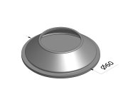 KriTec Stellfuß verschraubt Zn 60 mit Trapezfuß für Klemmlasche D60