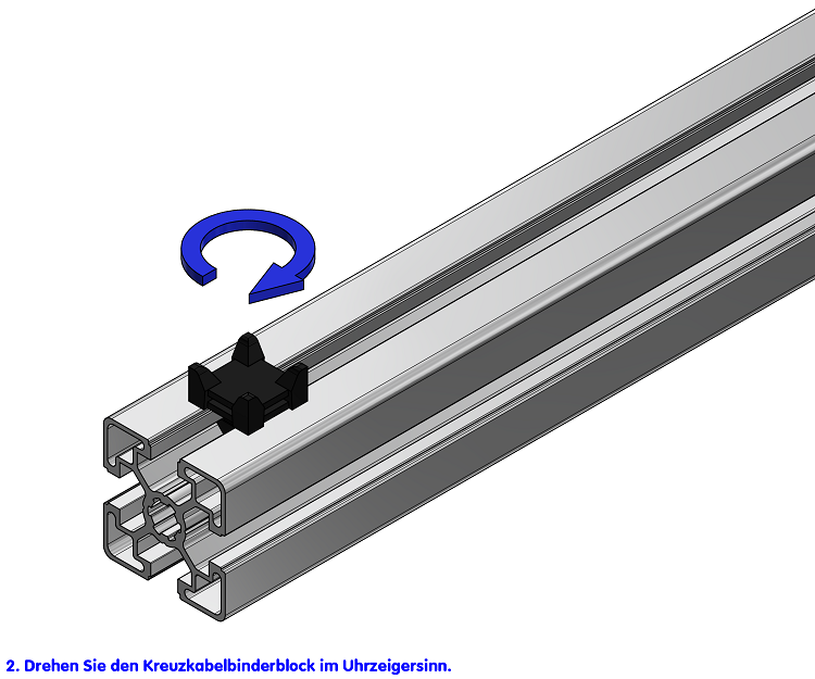 KriTec Kreuzkabelbinderblock 10 Raster 40 und 45, schwarz