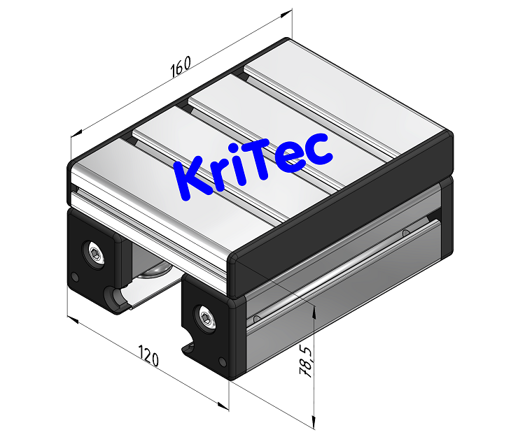 KriTec Doppellager-Laufwagen 8 D10 40