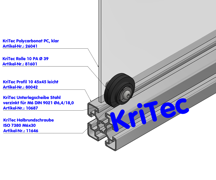 KriTec Rolle 10 PA Ø39