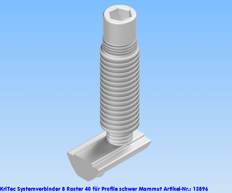KriTec Systemverbinder 8 Raster 40 für Profile schwer Mammut