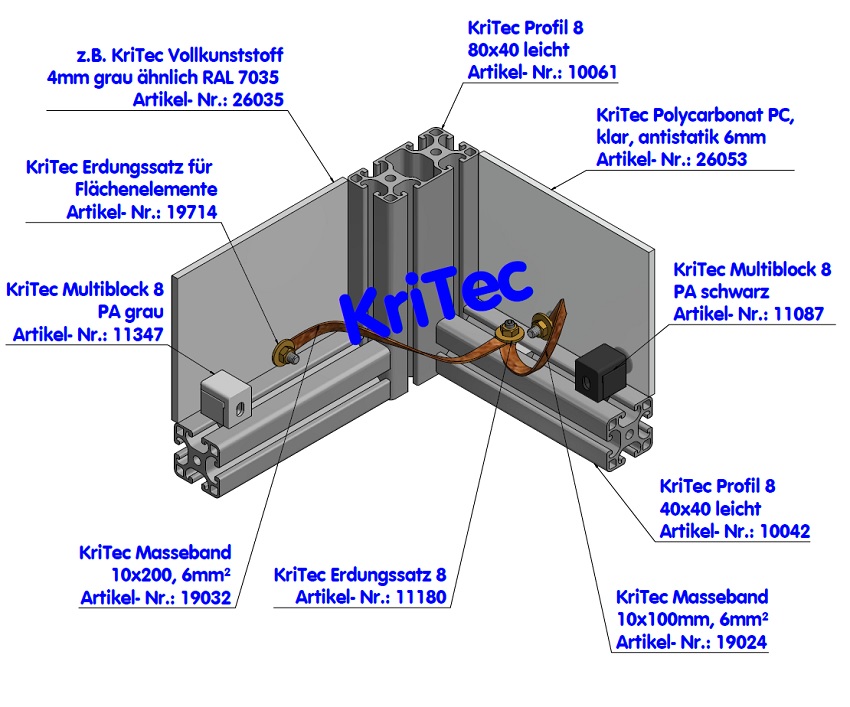KriTec Masseband 10 x 100mm, 6mm²